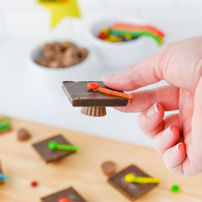 Cute Graduation Cap Chocolate Bites
