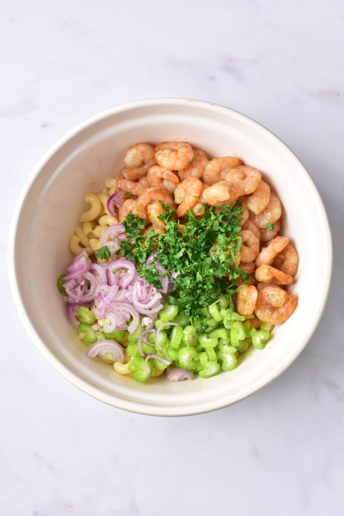 Shrimp Pasta Salad Process Photo
