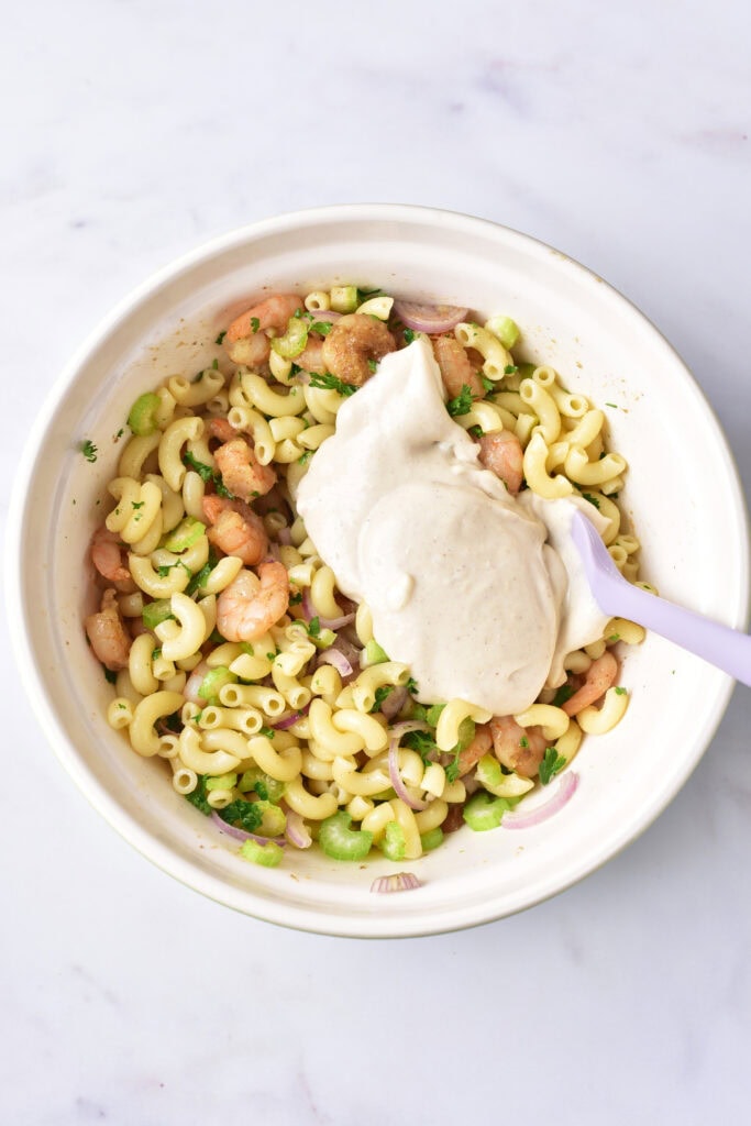 Shrimp Pasta Salad Process Photo