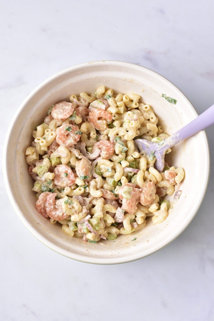 Shrimp Pasta Salad Process Photo