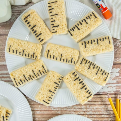 Photo of the Finished Ruler Rice Krispies