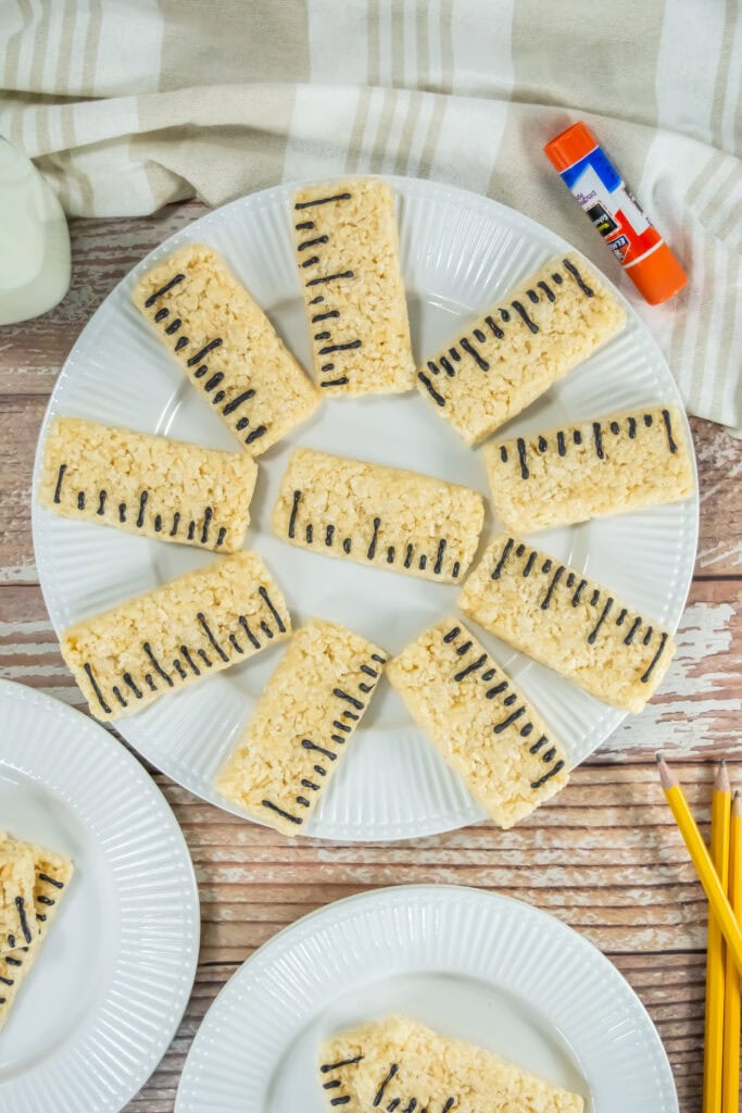 Photo of the Finished Ruler Rice Krispies
