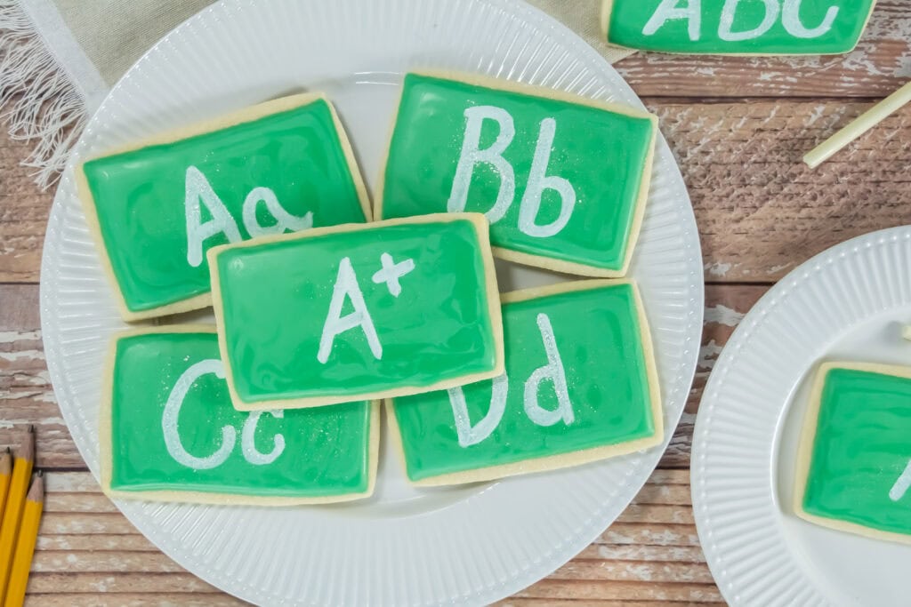 Photo of the Finished Chalkboard Cookies