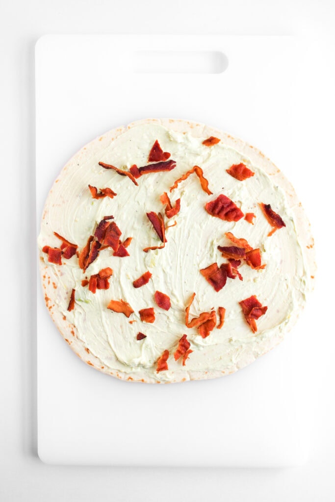 BLT Pinwheels Process Photo