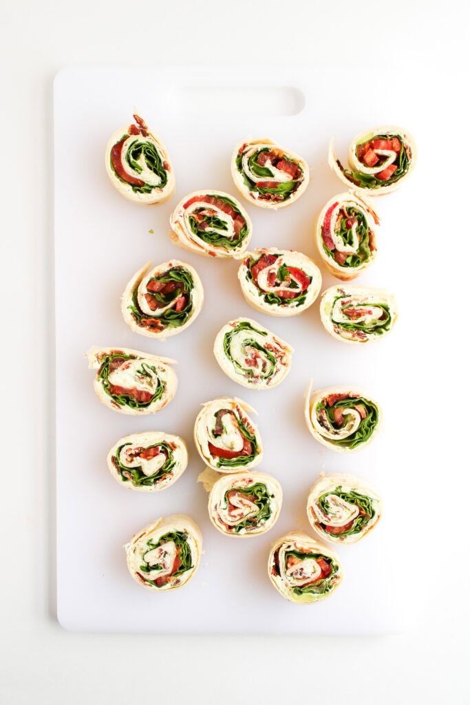 BLT Pinwheels Process Photo