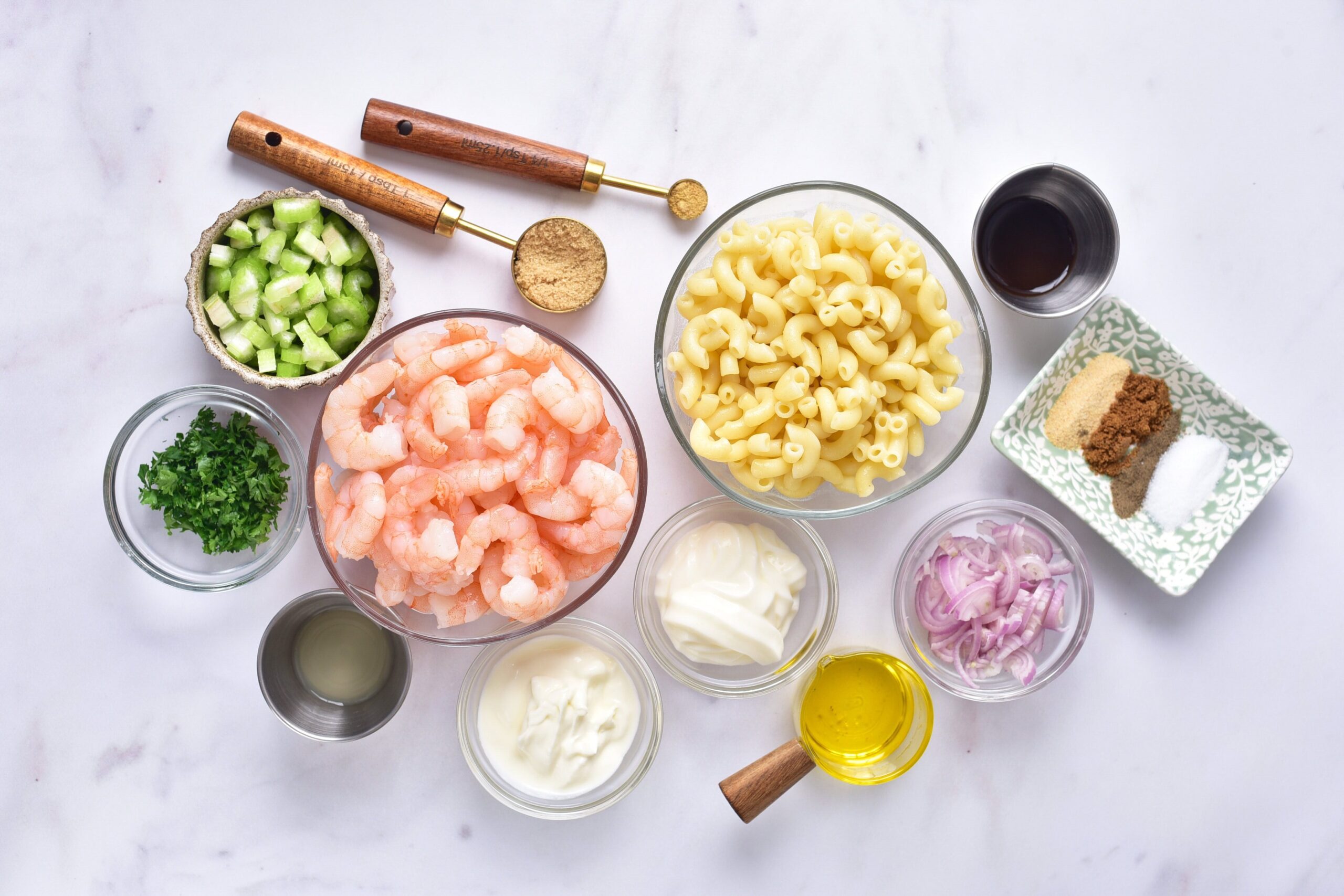 Shrimp Pasta Salad Ingredients Photo