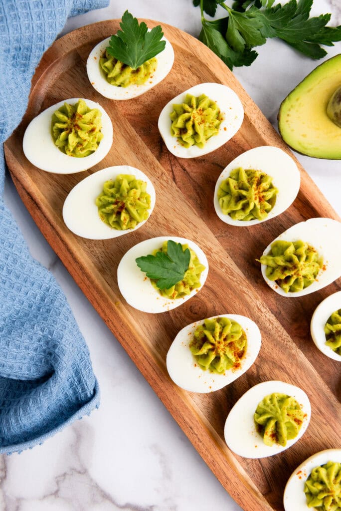 Photo of the Finished Avocado Deviled Egg