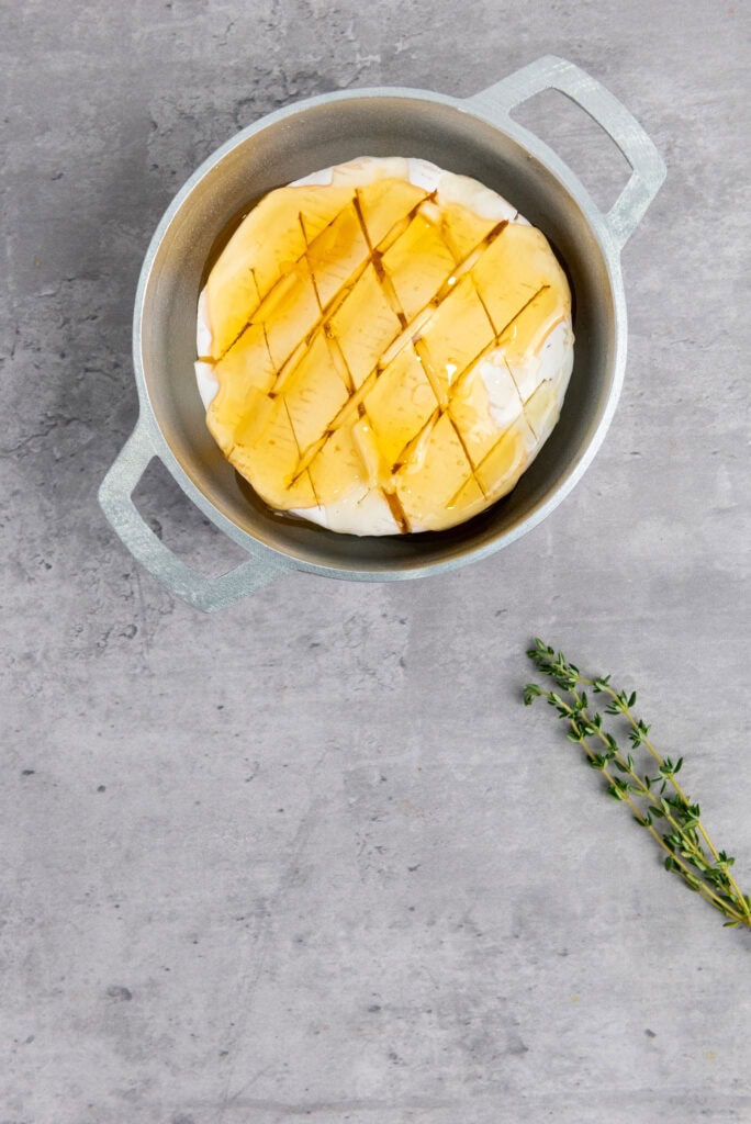 baked brie process photo