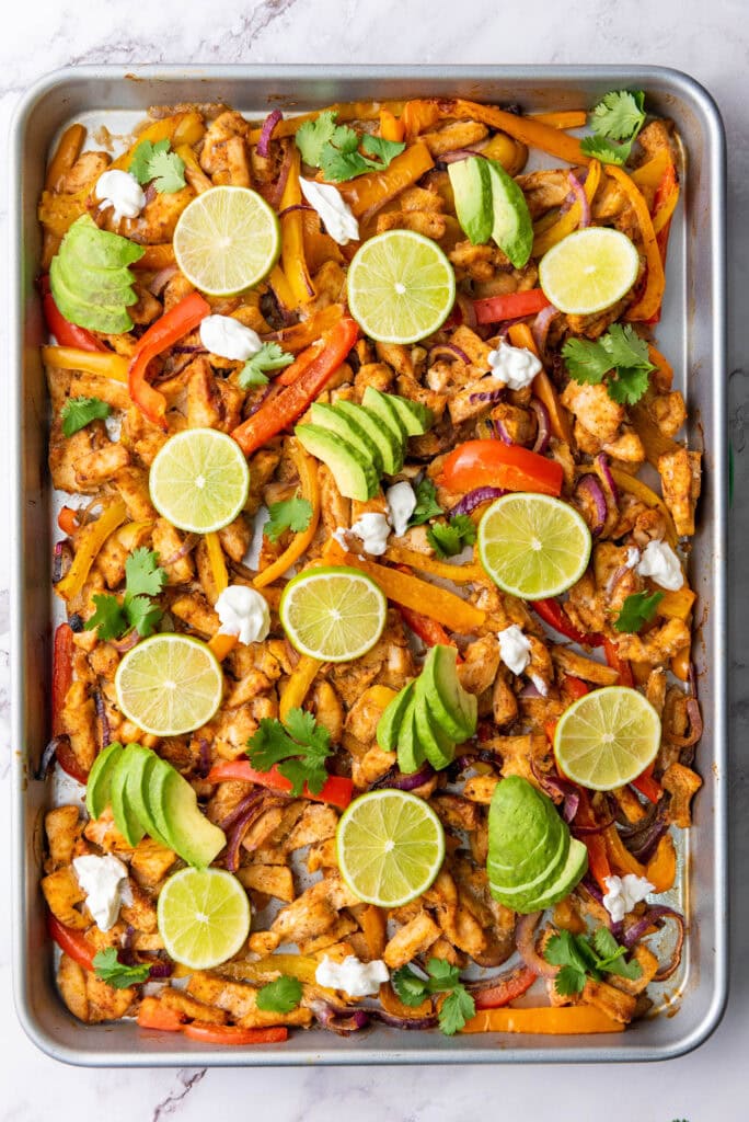 Sheet Pan Chicken Fajitas Process Photos