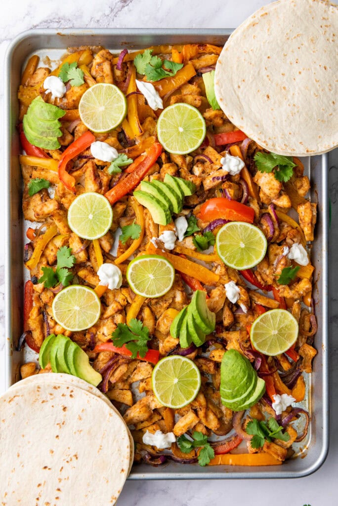 Sheet Pan Chicken Fajitas Process Photos