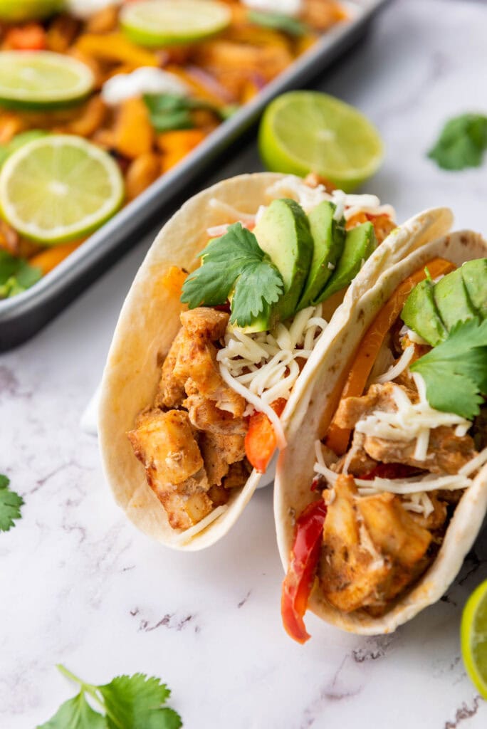 Photo of the finished Chicken Fajitas