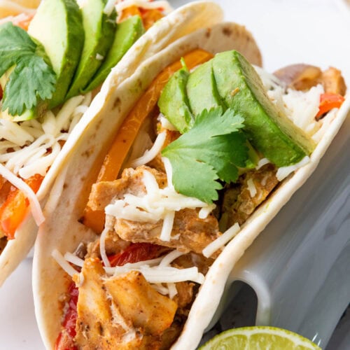 Photo of the finished Chicken Fajitas