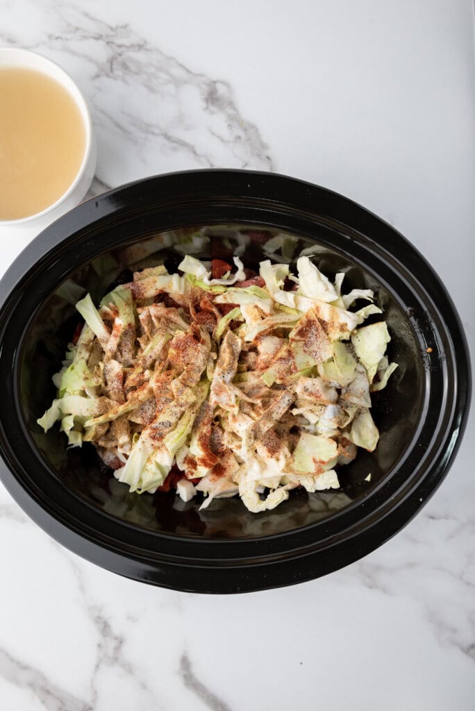 One-Pot Chicken and Beef Taco Soup Process Photo