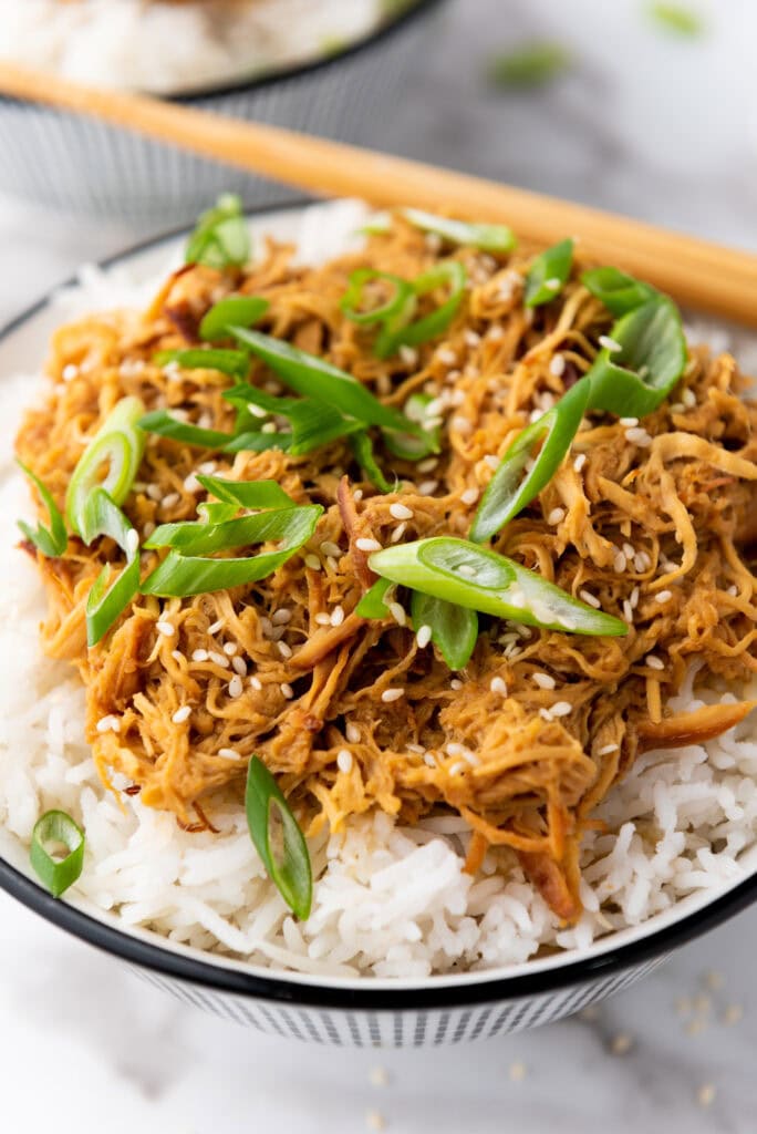 Photo of the Finished Crockpot Honey Soy Garlic Chicken