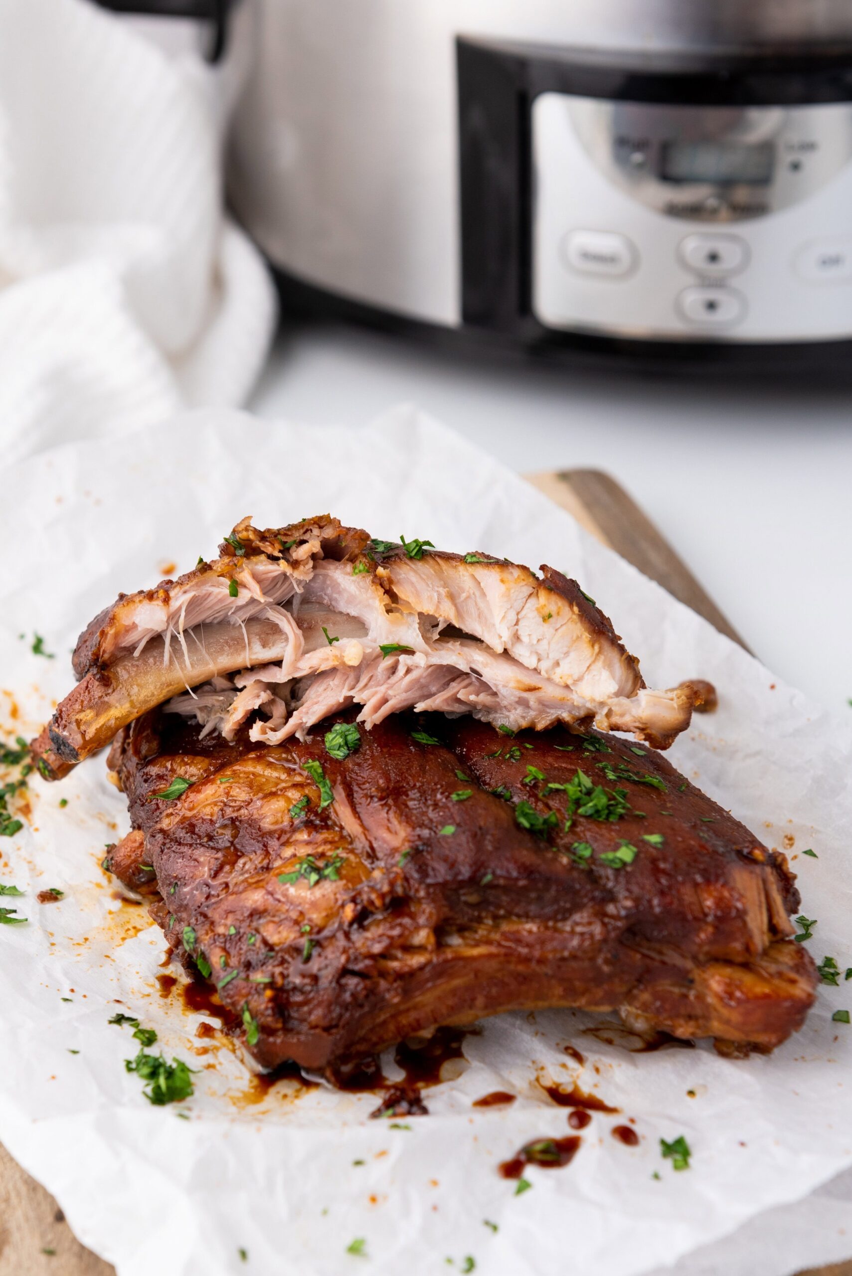 Photo of the finished Honey Garlic Soy Spareribs