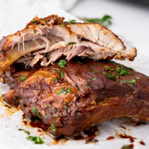 Photo of the Finished Honey Garlic Soy Spareribs