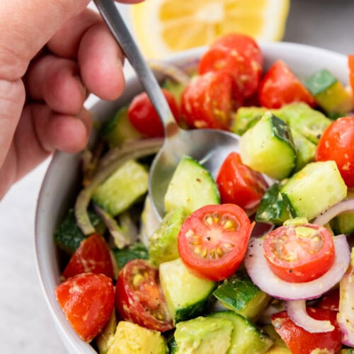 Photo of the Finished Avocado Salad