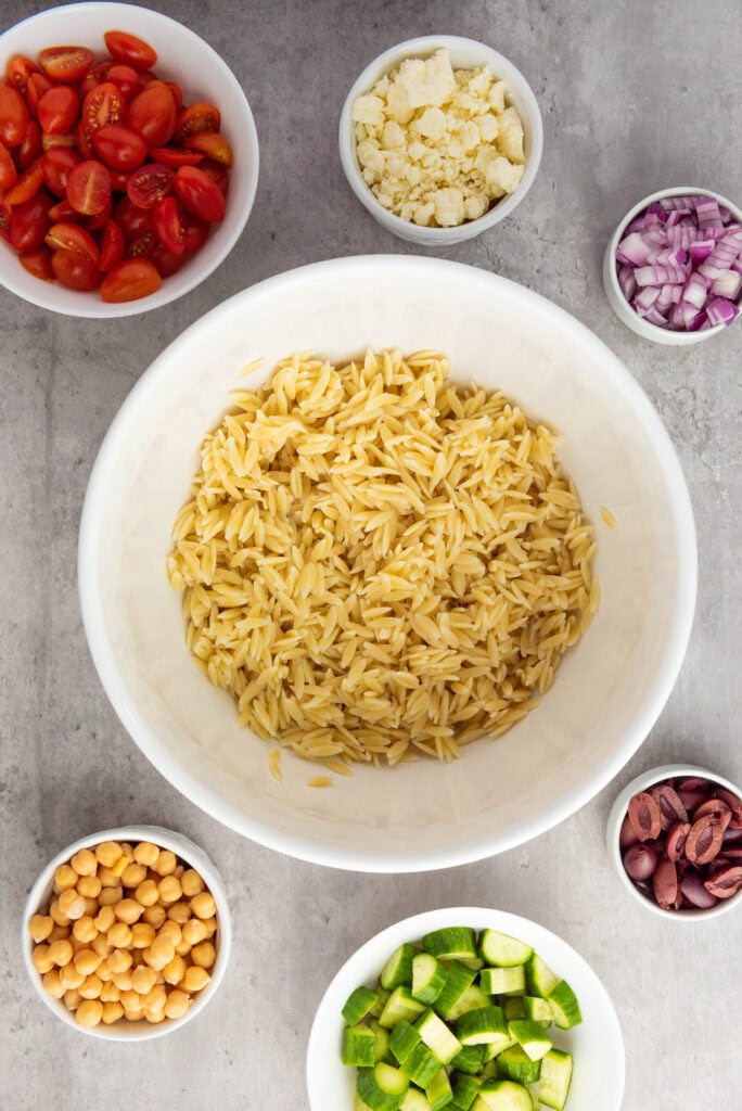 Orzo Salad Process Photo