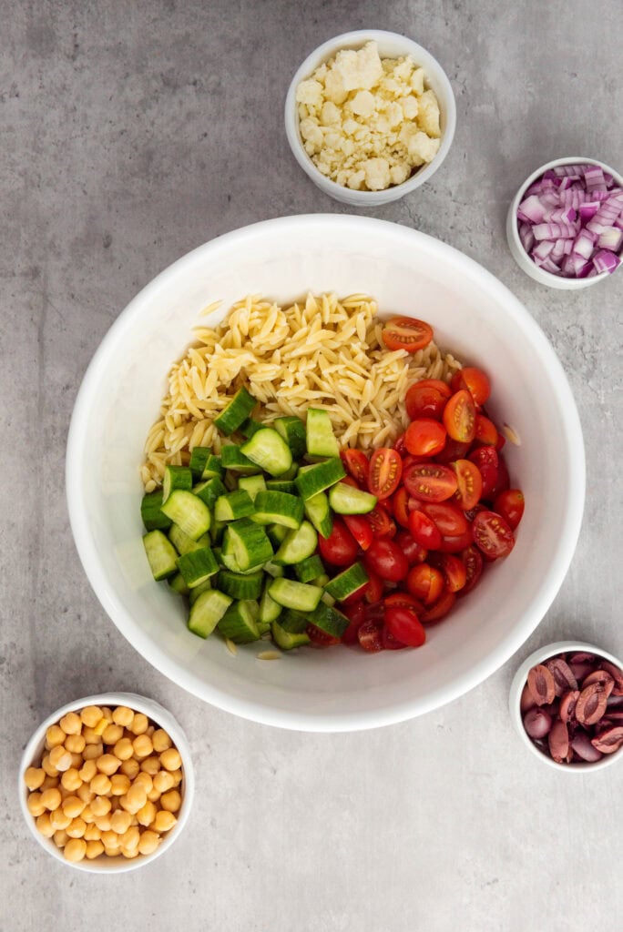 Orzo Salad Process Photo