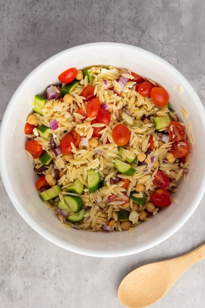 Orzo Salad Process Photo