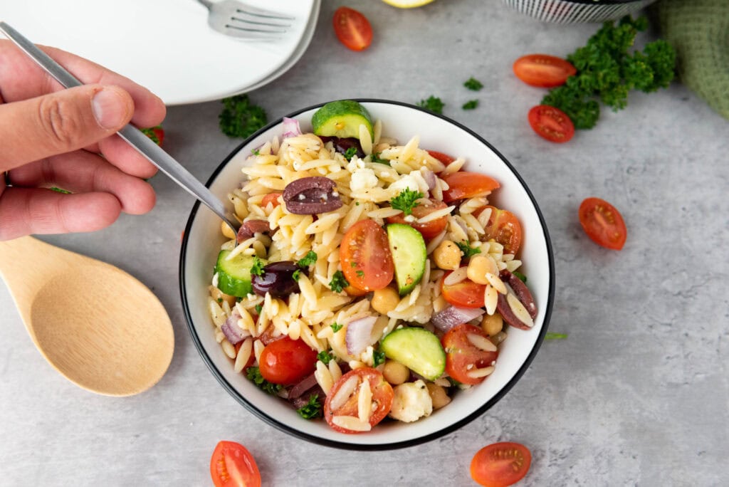 Photo of the Finished Orzo Salad