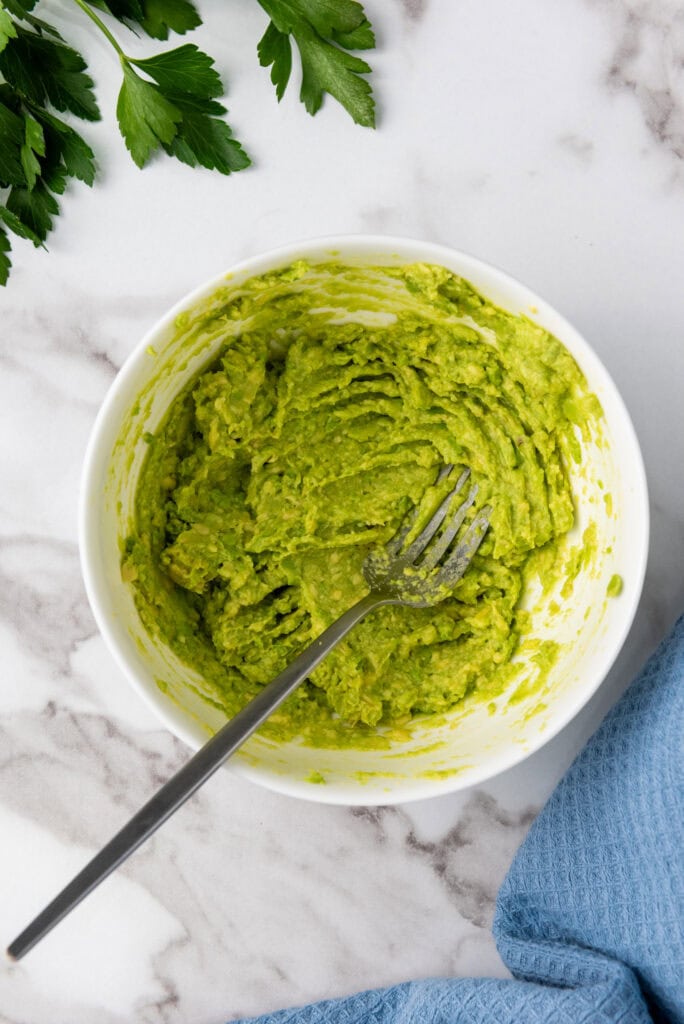 Avocado Deviled Eggs Process Photo