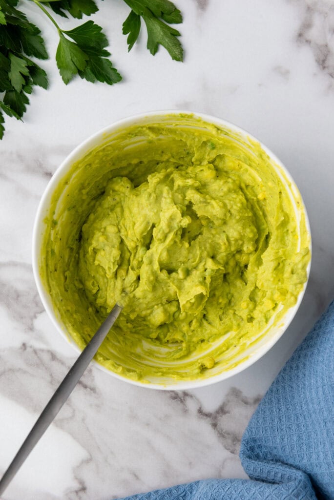 Avocado Deviled Eggs Process Photo