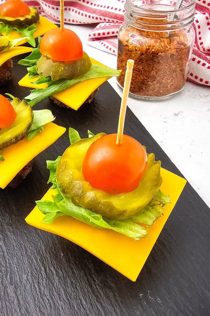 Kids Snacks for School - Mini Cheeseburger Bites
