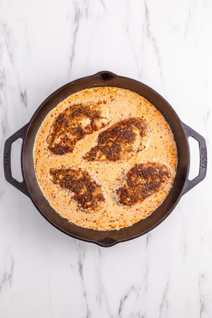 Marry Me Chicken Process Photo