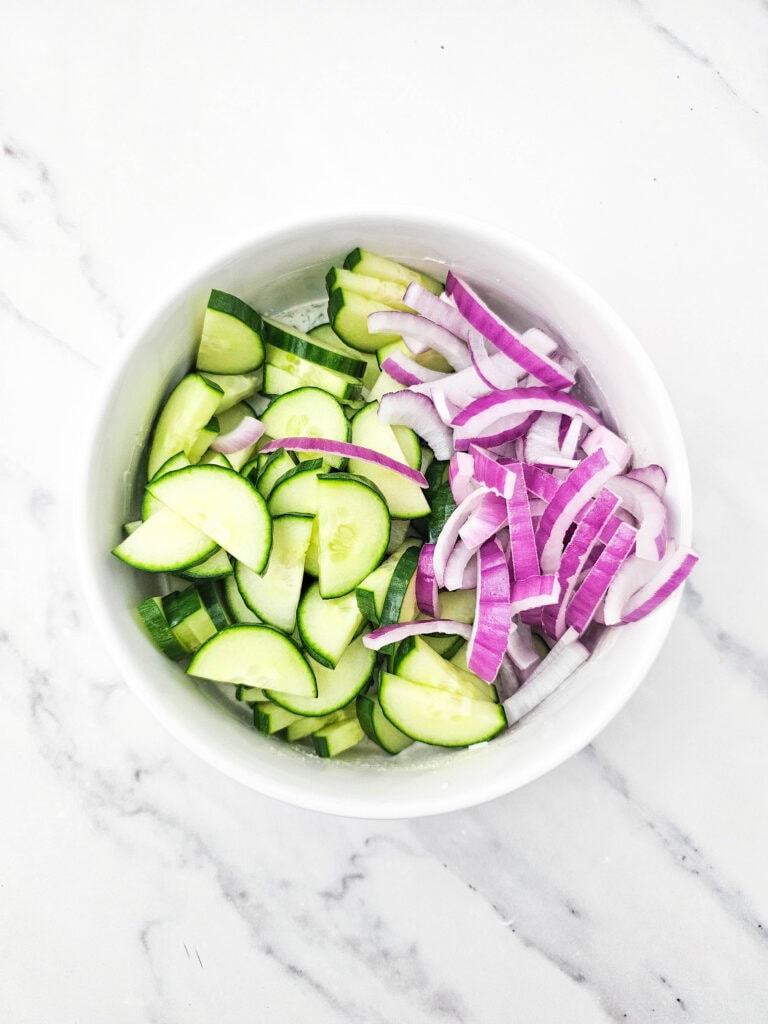cucumber salad process photo