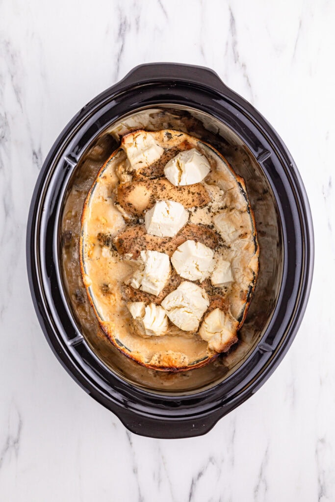 Slow Cooker Crack Chicken Process Photo