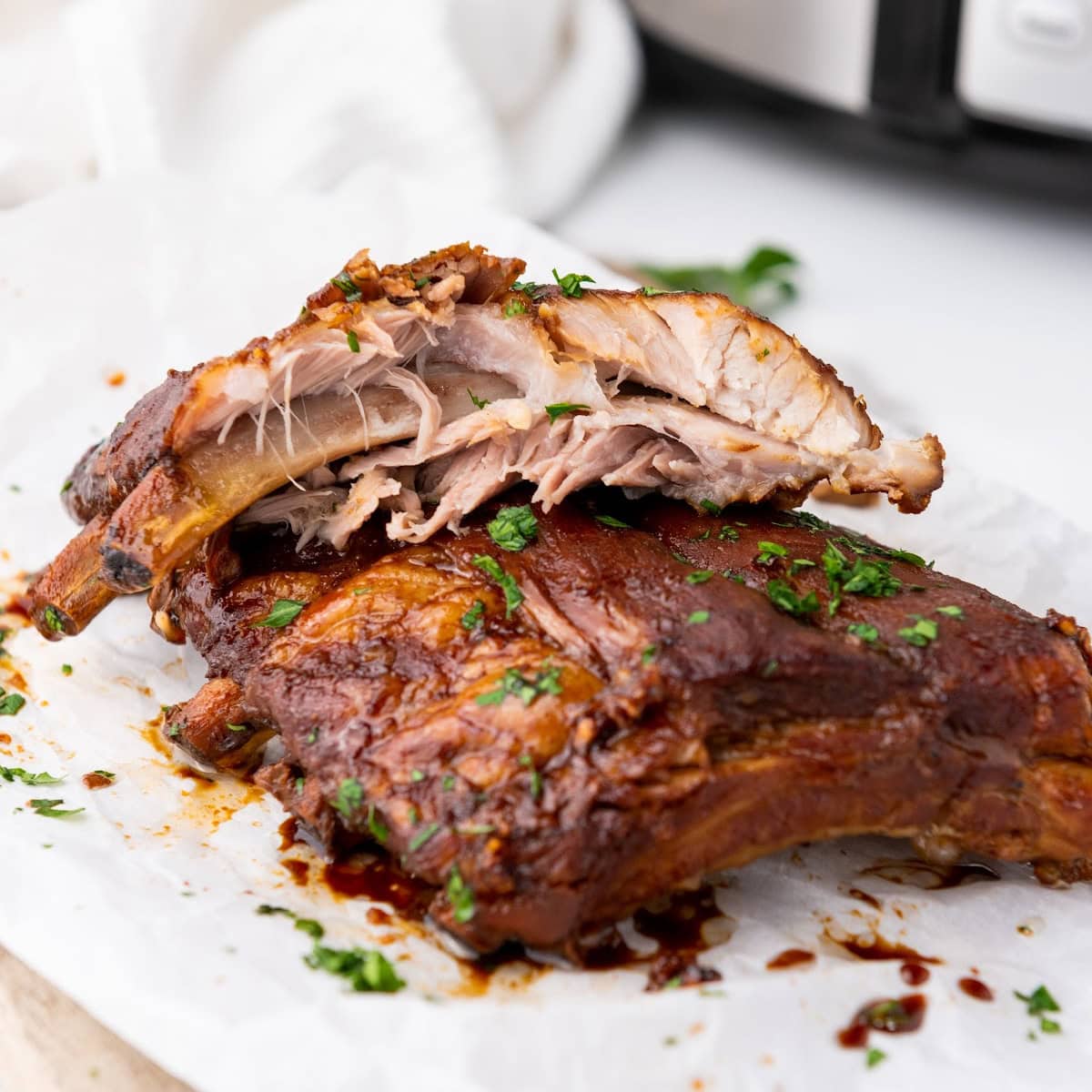 Slow Cooker Honey Garlic Soy Spareribs Featured Image