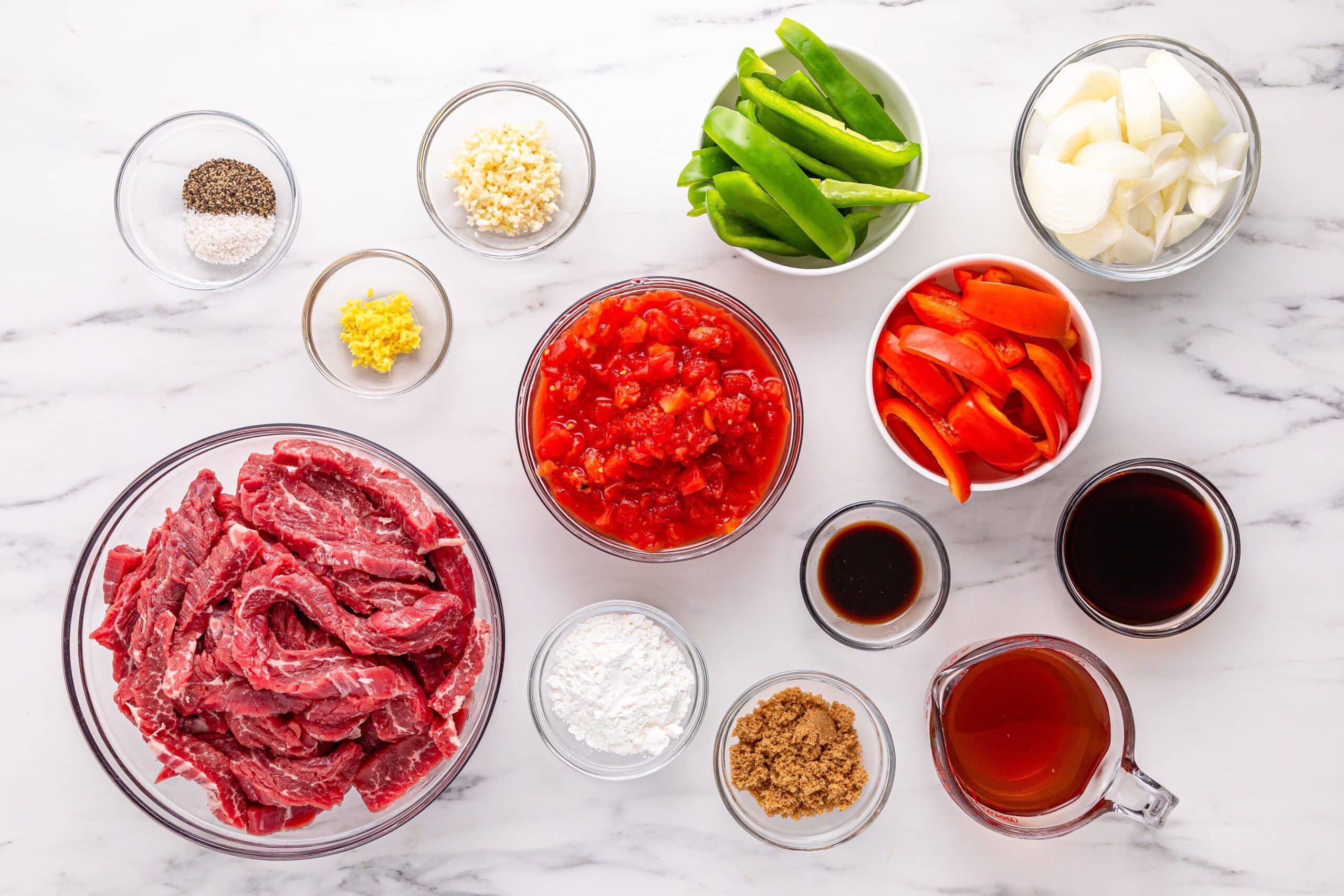 Slow Cooker Pepper Steak Ingredient Photo