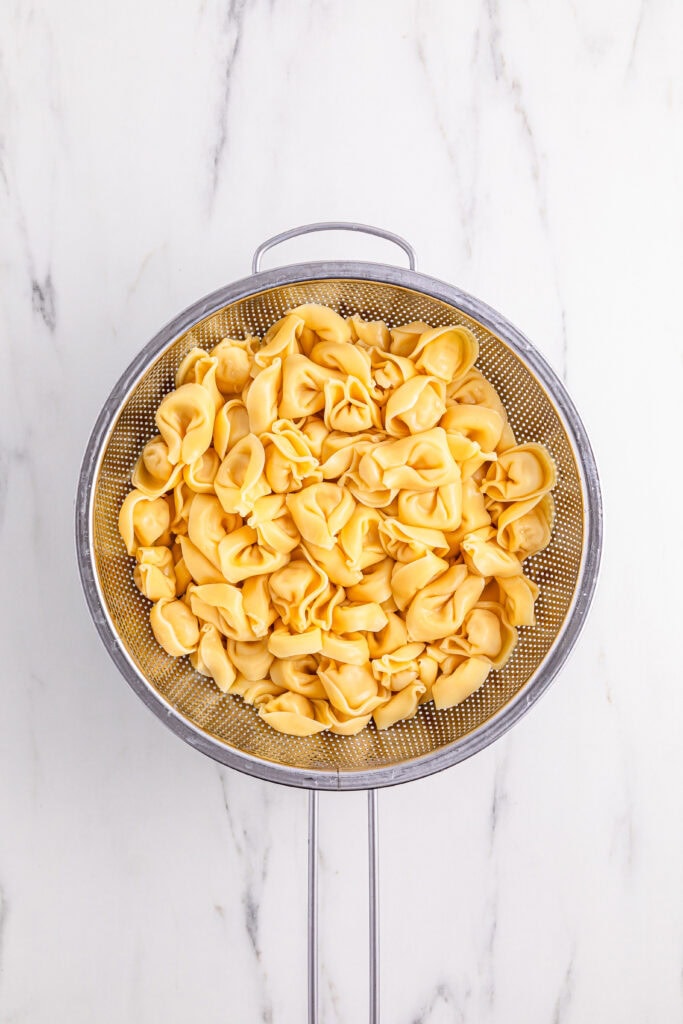 Tortellini Pesto Pasta Salad Process Photo