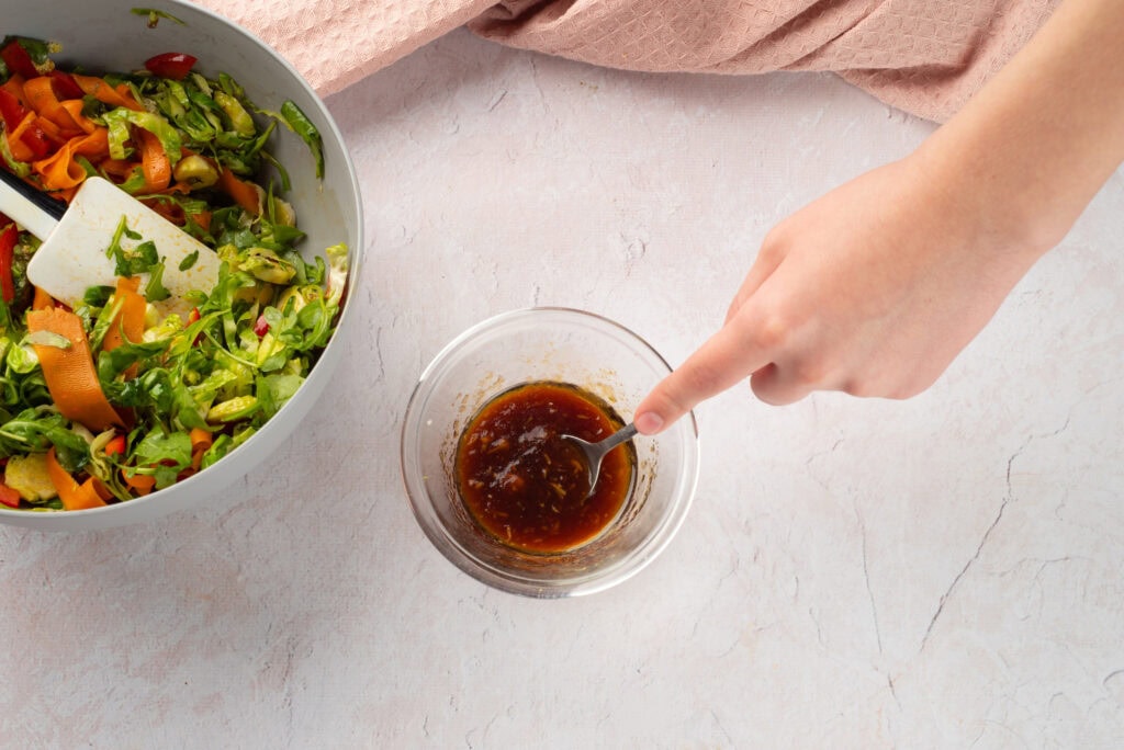 Winter salad process photo