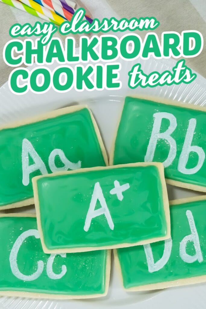 chalkboard cookies pin image