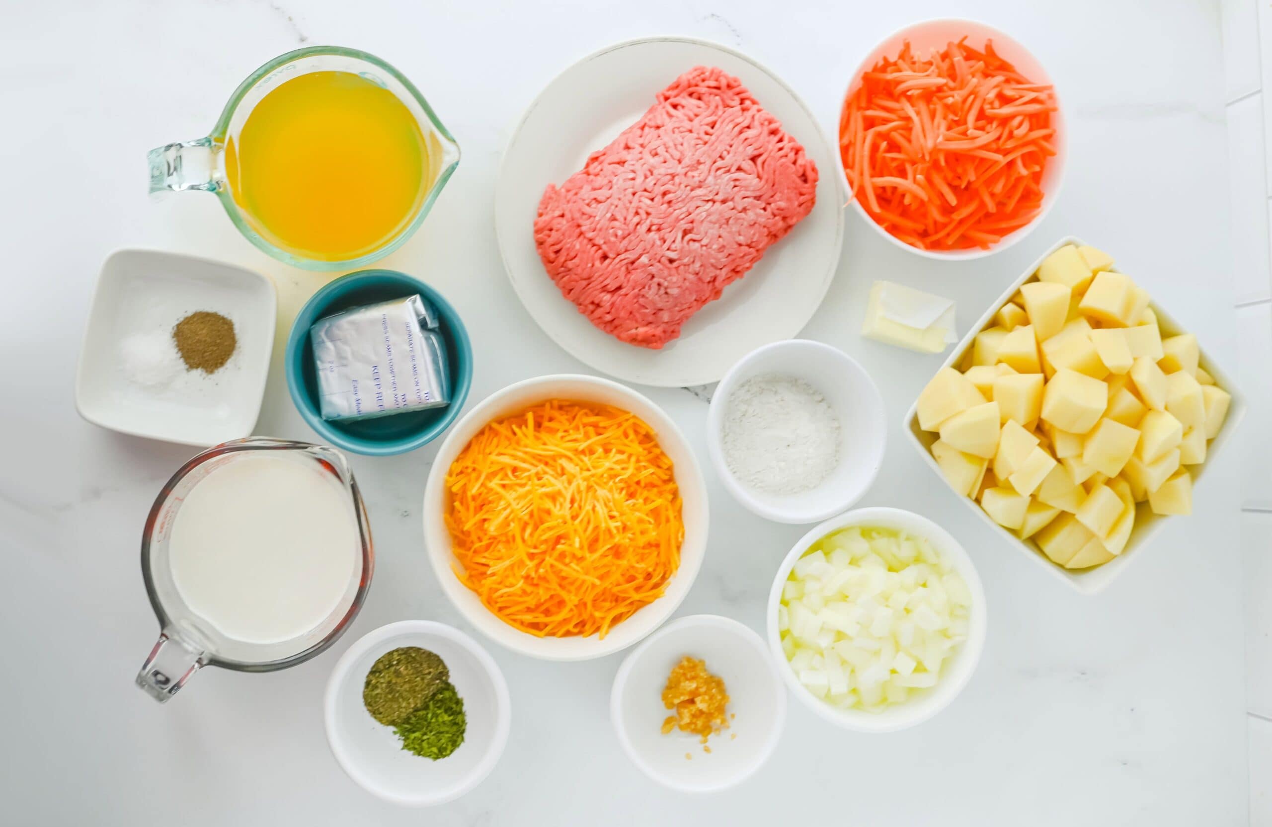 cheeseburger soup ingredients photo