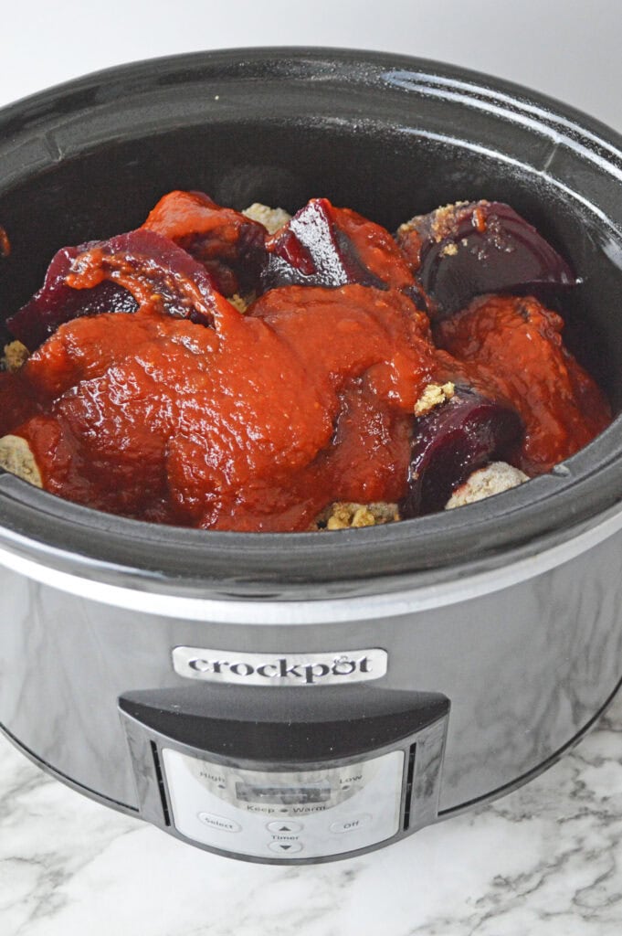 cranberry meatball process photo