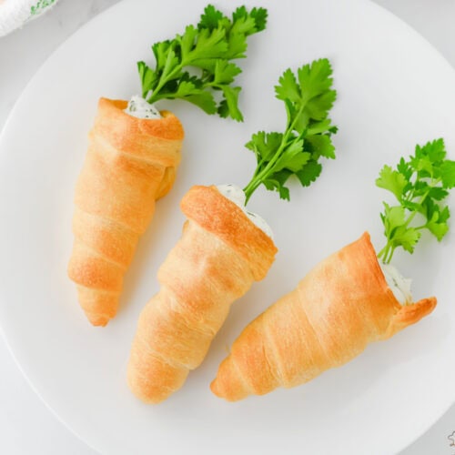 photo of the finished crescent carrots