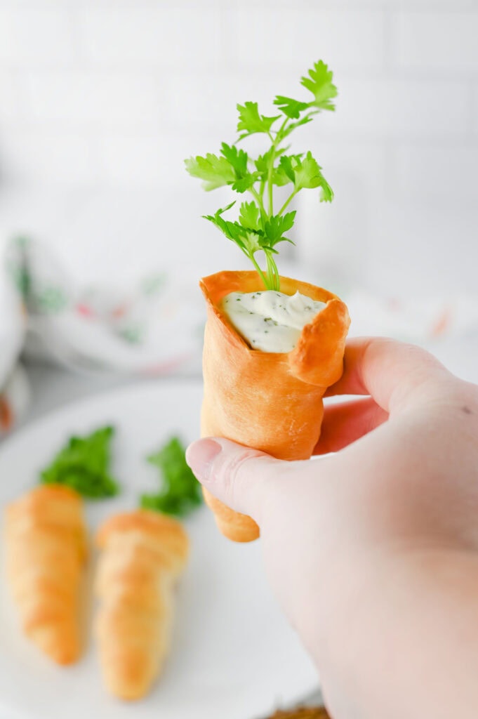 carrot crescent rolls process photo