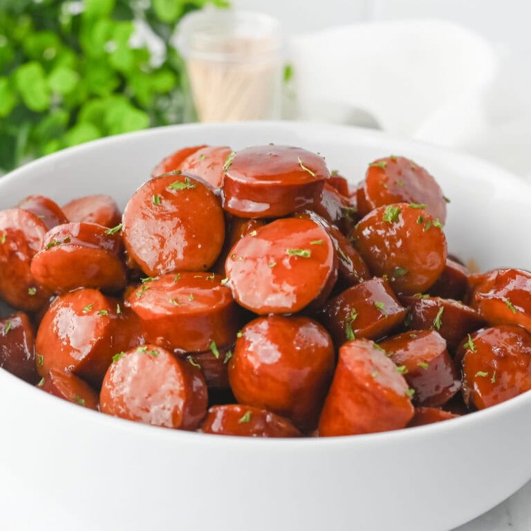 crockpot bbq sausages featured image