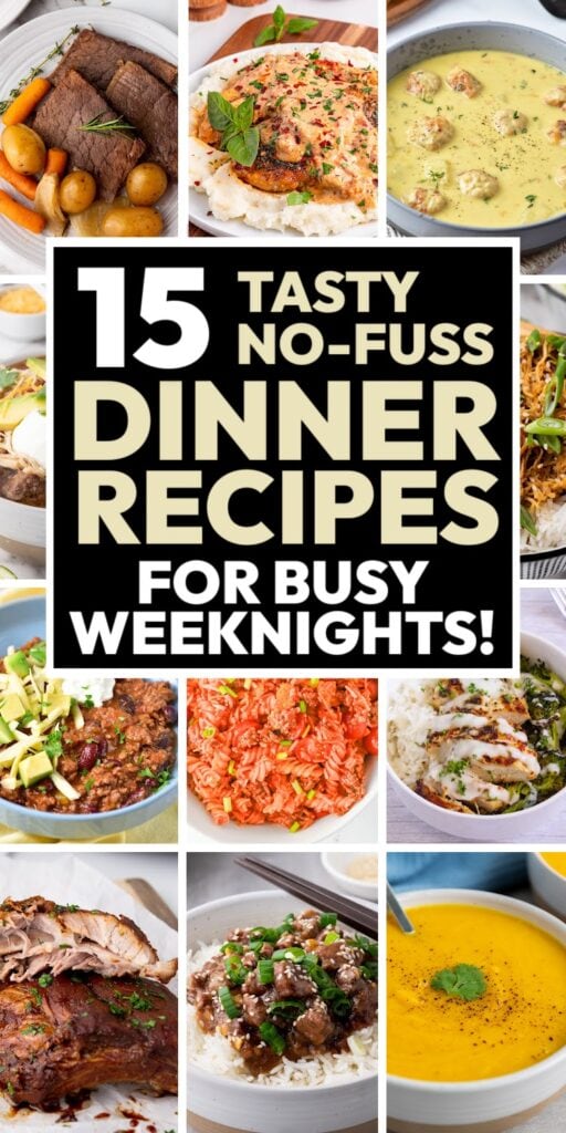 easy dinner ideas pin image