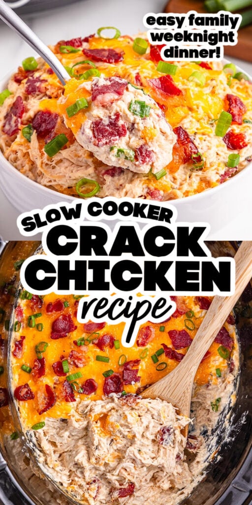 slow cooker crack chicken pin image