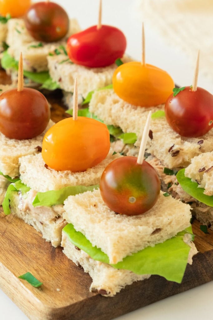 work party snacks - Classic Tuna Tea Sandwiches