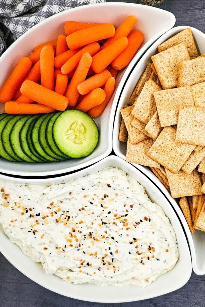 work party snacks - Everything bagel dip