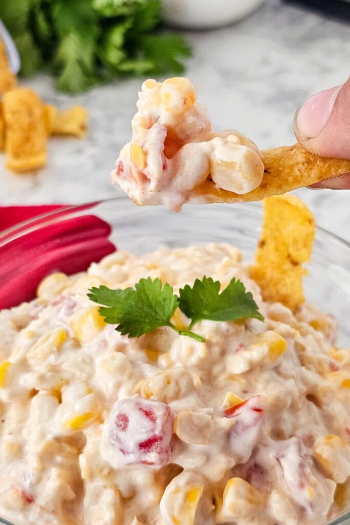 work party snacks - Fiesta Corn Dip