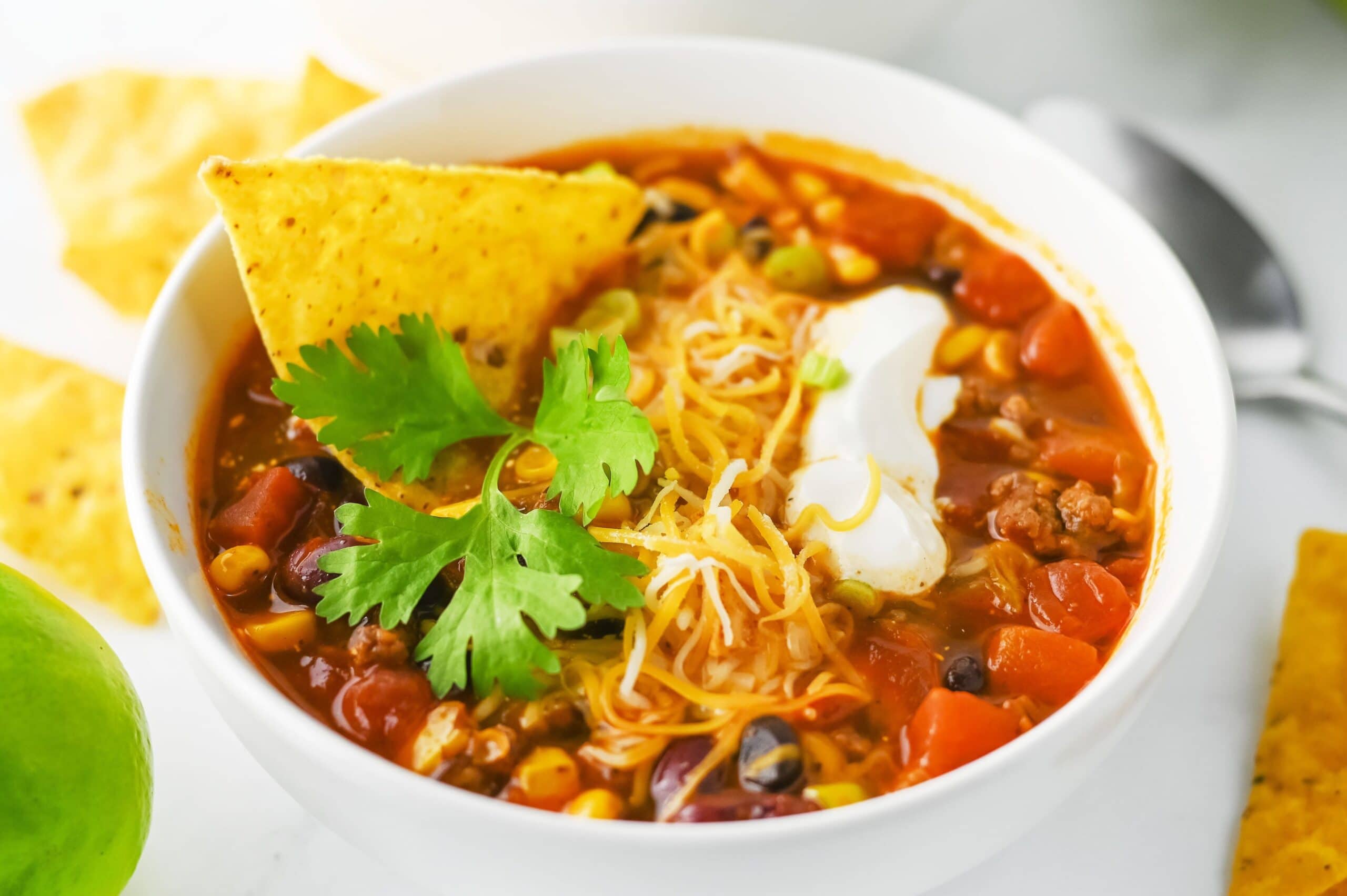 photo of the finished taco soup