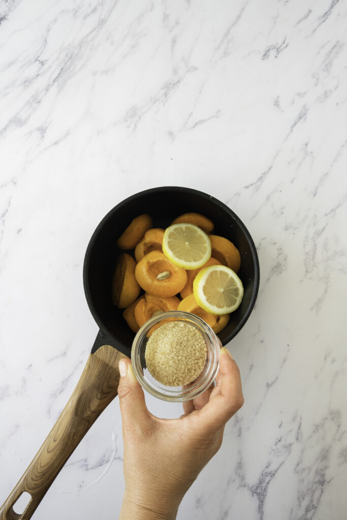 Apricot Cheesecake Tart Process Photo