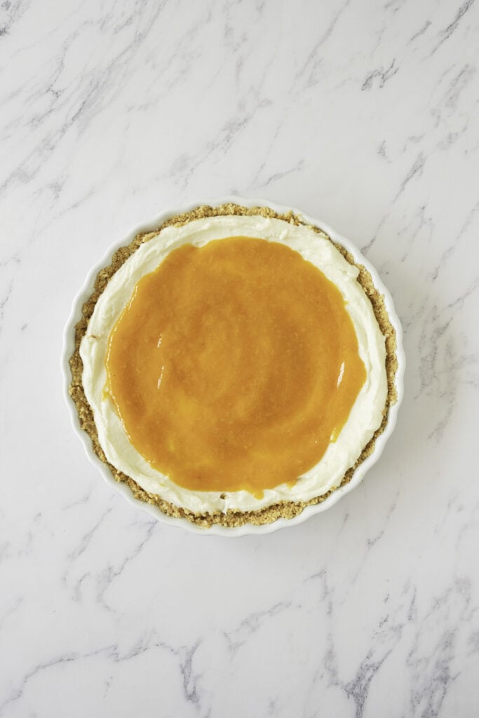 Apricot Cheesecake Tart Process Photo