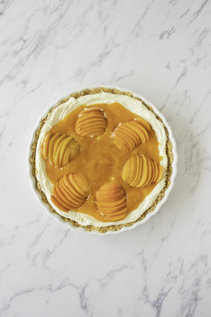 Apricot Cheesecake Tart Process Photo